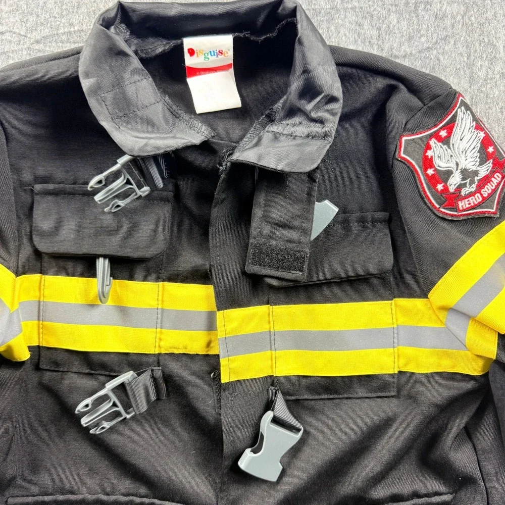 Disguise Kid's Halloween/Dress-Up Firefighter Costume Jacket Only M (8-10) - Picture 6 of 14